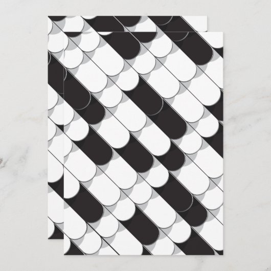 抽象的な構築(タイル) サンキューカード (正面/裏面)