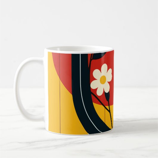 抽象的な模様 コーヒーマグカップ (左)