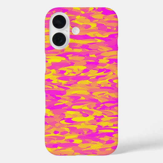 抽象的な模様 ピンク 黄色 オレンジ Case-Mate iPhoneケース (裏面)
