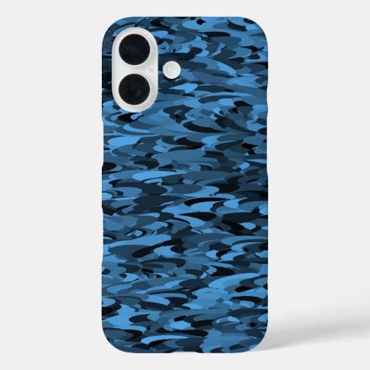 抽象的な模様 青と黒 Case-Mate iPhoneケース (裏面)