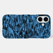 抽象的な模様 青と黒 Case-Mate iPhoneケース (裏面 (横))