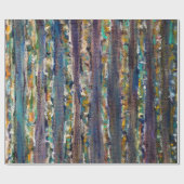 抽象的な樺の木 ラッピングペーパー (フラット)