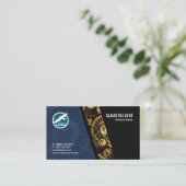 抽象的な機械ギアエンジニアの名刺 名刺 (スタンド正面)