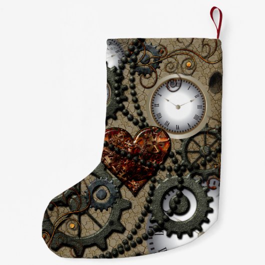 抽象的な機械デザイン スモールクリスマスストッキング (裏面)