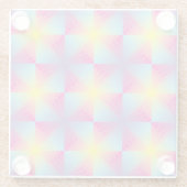 抽象的な正方形のベクトルモザイク ガラスコースター (裏面)