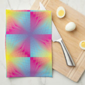 抽象的な正方形のベクトルモザイク キッチンタオル (四つ折り)