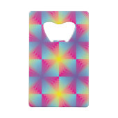 抽象的な正方形のベクトルモザイク クレジットカード栓抜き (裏面)