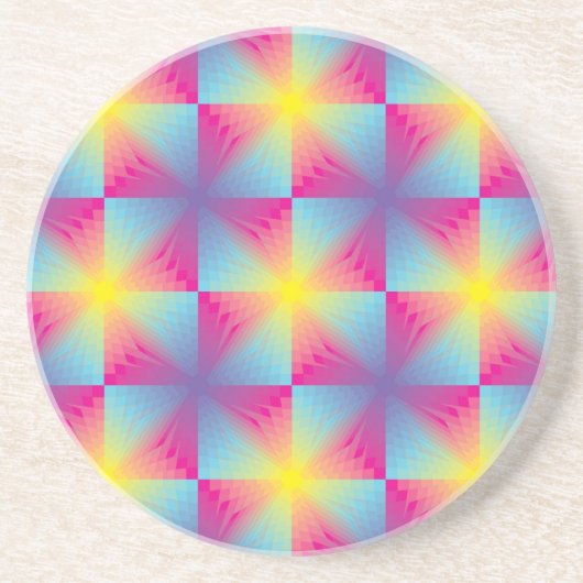 抽象的な正方形のベクトルモザイク コースター (正面)