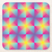 抽象的な正方形のベクトルモザイク スクエアペーパーコースター (正面)