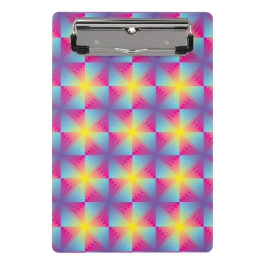 抽象的な正方形のベクトルモザイク ミニクリップボード (正面)