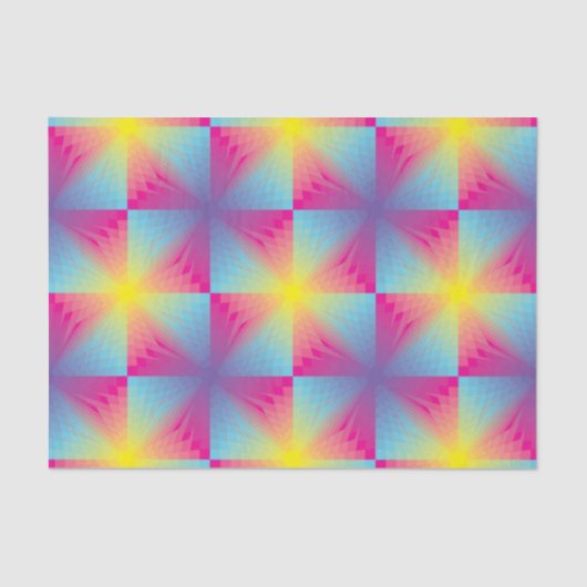 抽象的な正方形のベクトルモザイク 薄葉紙 (正面)