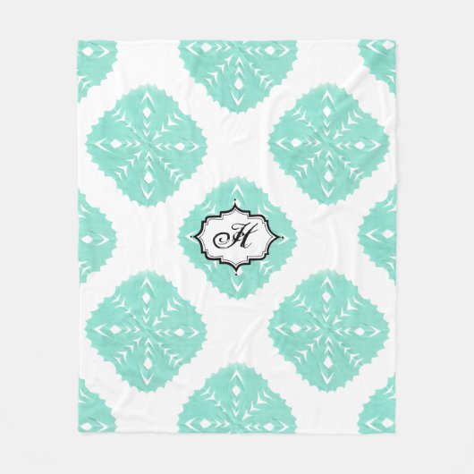 抽象的な正方形WYCINANKI フリースブランケット (正面)