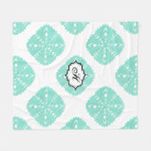 抽象的な正方形WYCINANKI フリースブランケット (正面(横))