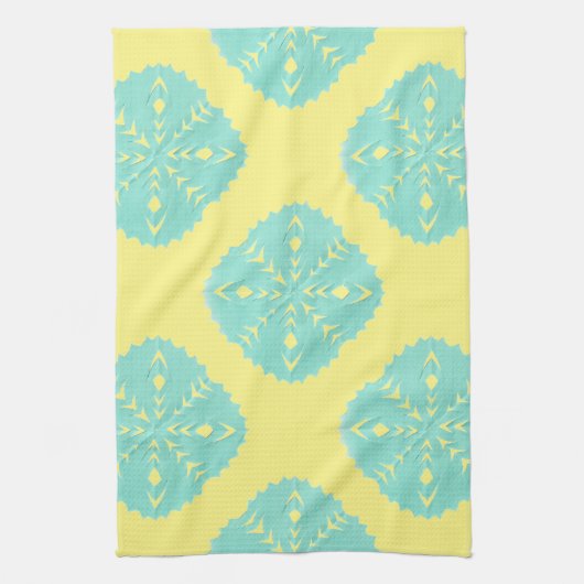 抽象的な正方形WYCINANKI BL キッチンタオル (縦)