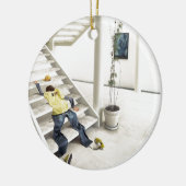 抽象的な毎日の上昇階段 セラミックオーナメント (左)