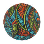 抽象的な民族の壁紙 カッティングボード (正面)