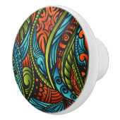 抽象的な民族の壁紙 セラミックノブ (右)