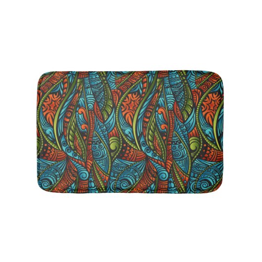 抽象的な民族の壁紙 バスマット (正面)