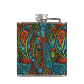 抽象的な民族の壁紙 フラスク (裏面)