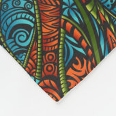 抽象的な民族の壁紙 フリースブランケット (角)