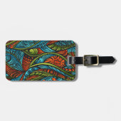 抽象的な民族の壁紙 ラゲッジタグ (正面横)