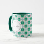 抽象的な民族パターン マグカップ (正面左)