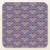 抽象的な民族的背景2 スクエアペーパーコースター (正面)