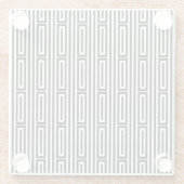 抽象的な民族的背景 ガラスコースター (裏面)