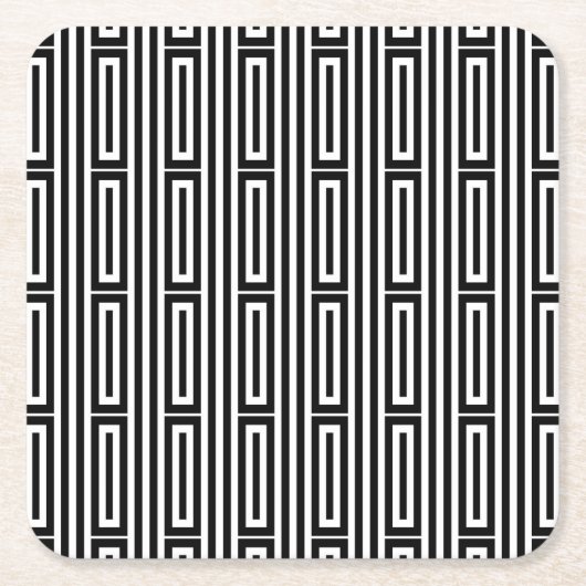 抽象的な民族的背景 スクエアペーパーコースター (正面)