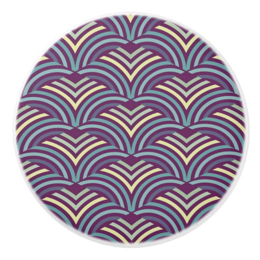 抽象的な民族的背景 セラミックノブ (正面)