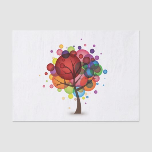 抽象的な気球の木のティッシュペーパー 薄葉紙 (正面)