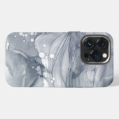 抽象的な水のようなグレー iPhoneケース (裏面横)