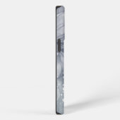 抽象的な水のようなグレー iPhoneケース (右側面)