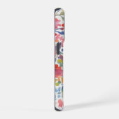 抽象的な水彩のゆるい花 iPhoneケース (右側面)