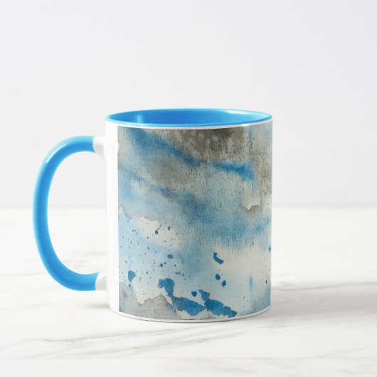 抽象的な水彩のコーヒーマグ マグカップ (左)