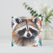 抽象的な水彩のラッパーの顔 カード (スタンド正面)