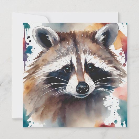 抽象的な水彩のラッパーの顔 カード (正面)