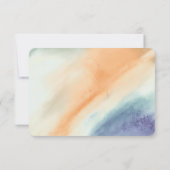 抽象的な水彩の出欠確認 招待状 (裏面)
