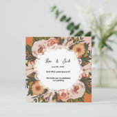 抽象的な水彩の形のブライダルシャワー セーブザデート (スタンド正面)