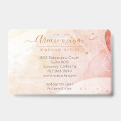 抽象的な水彩の形 ローズスクリプト ライフコーチ バッジ (裏面)