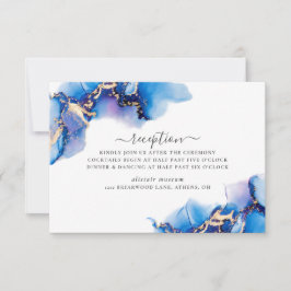 抽象的な水彩の披露宴カード 招待状