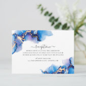 抽象的な水彩の披露宴カード 招待状 (スタンド正面)