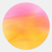 抽象的な水彩の柔らかな背景 ラウンドシール (正面)