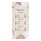 抽象的な水彩ラグジュアリーゴールドモダン ラックカード (裏面)