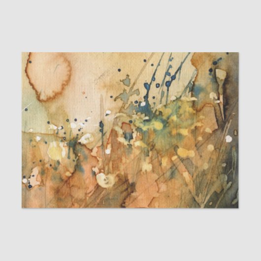 抽象的な水彩画および古い背景 薄葉紙 (正面)