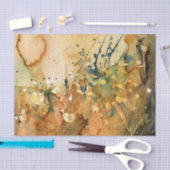 抽象的な水彩画および古い背景 薄葉紙 (クラフト)