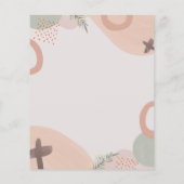 抽象的な水彩画のウェディングフライヤー チラシ (裏面)