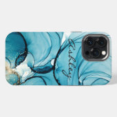 抽象的な水彩画のケースメイトiPhoneケース iPhoneケース (裏面横)