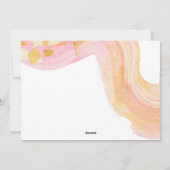 抽象的な水彩画のピンクの渦 オーダーメイド フォト シーズンカード (裏面)