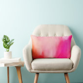 抽象的な水彩画のピンクの珊瑚のオレンジカラフル ランバークッション (椅子)